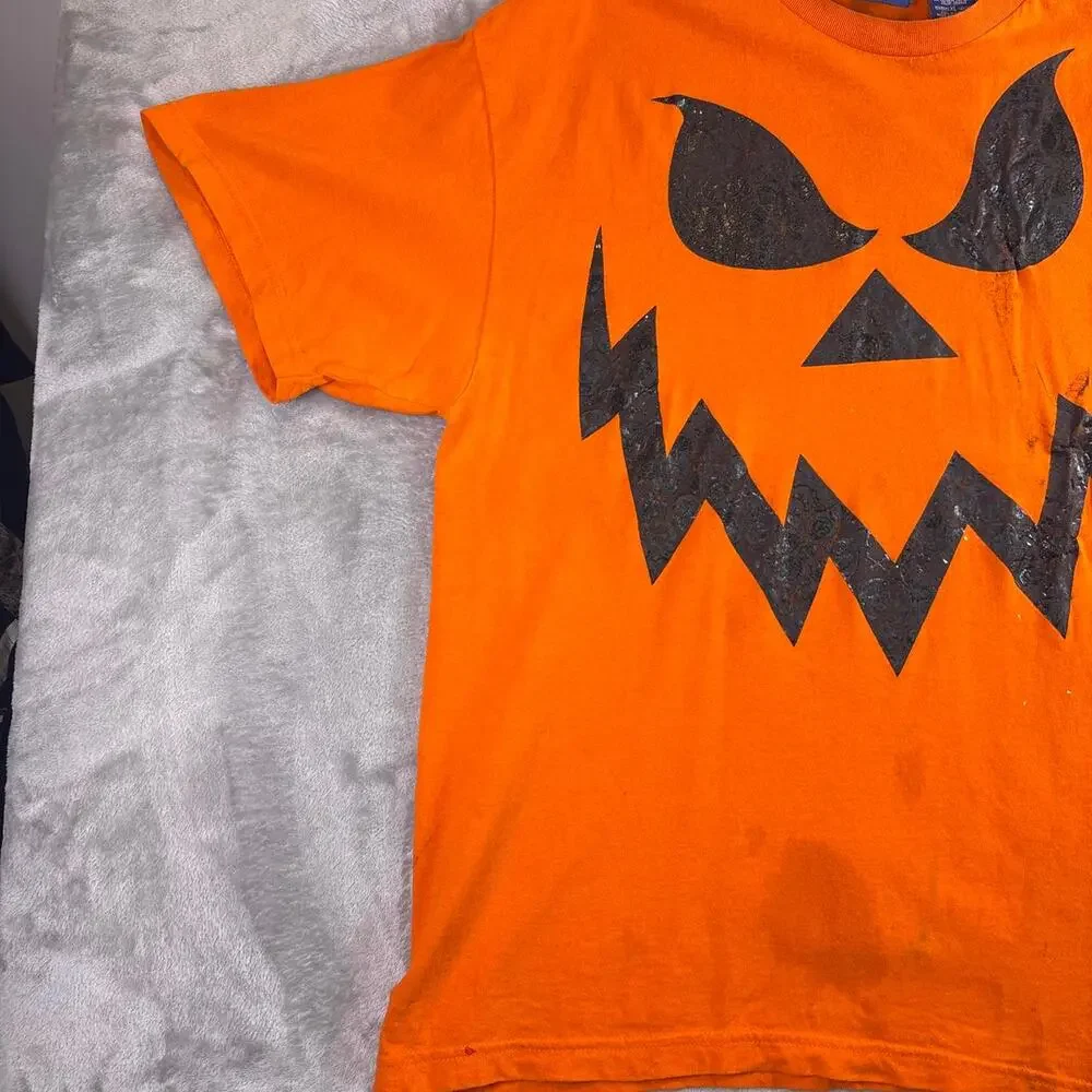 Vtg Y2K Jesse Pinkman Jack O Lantern Distressed Grunge Pumpkin Skull